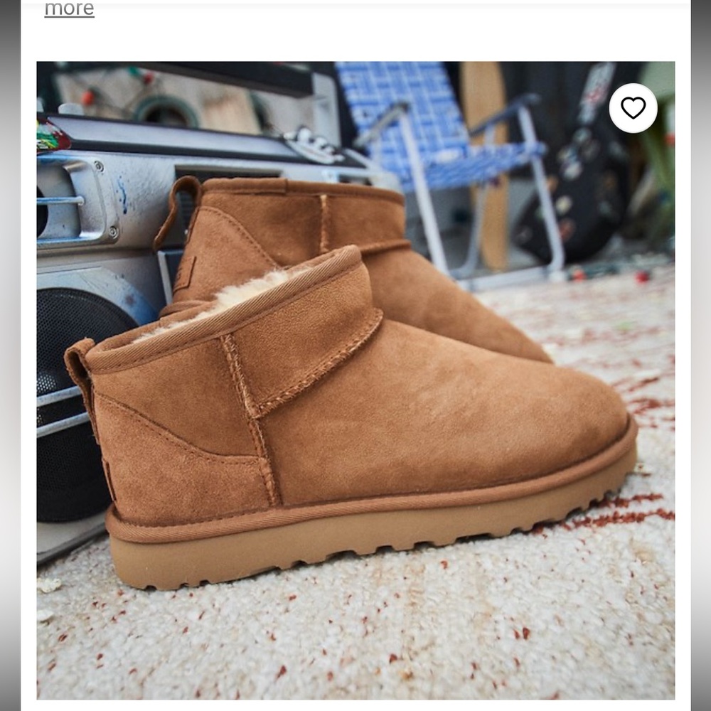 UGG Women's Classic Ultra Mini in the chestnut color. NWOT